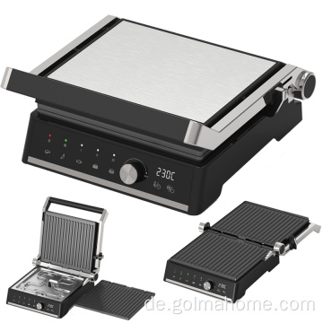 Edelstahl BBQ-Grill-Non-Stick rauchloser elektrischer Kontaktgrill flach gesunden Grillgrill